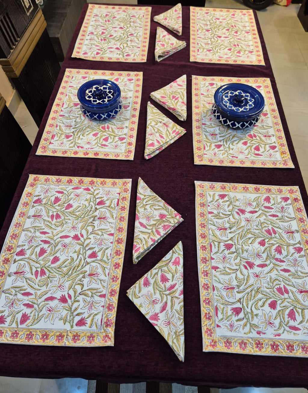 Premium HandBlock Dinning set
