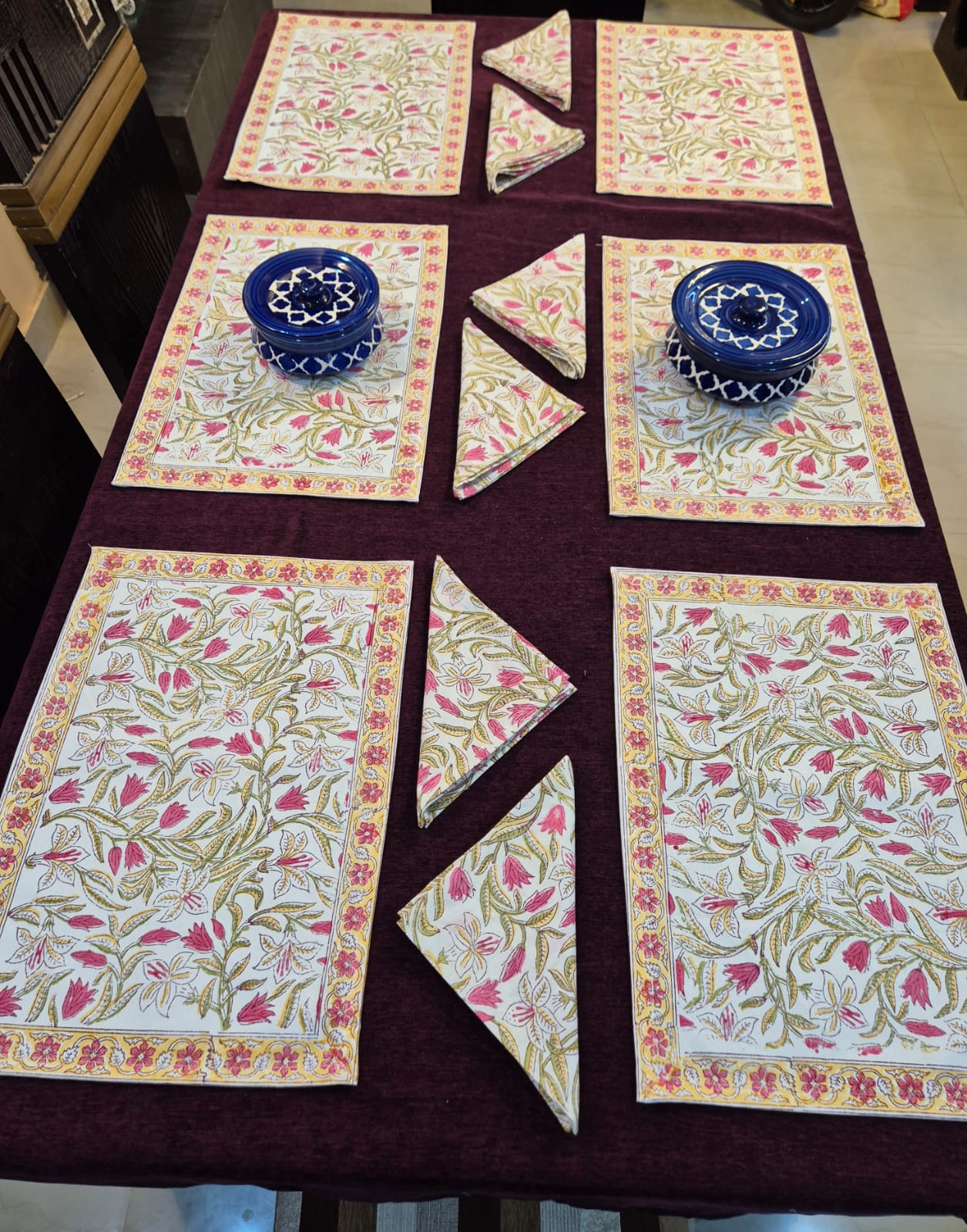 Premium HandBlock Dinning set