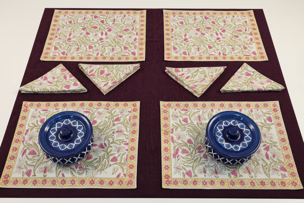 Premium HandBlock Dinning set