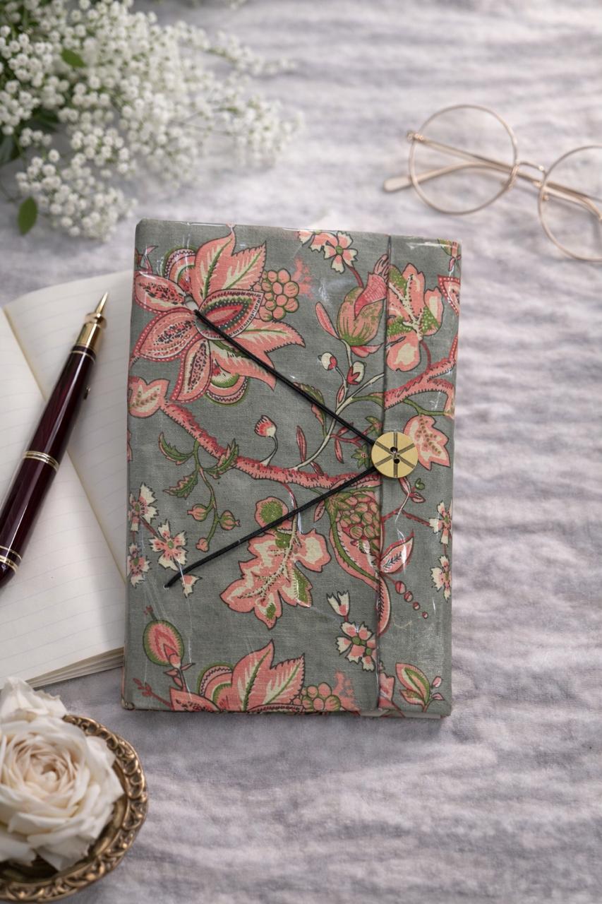 Handblock Handmade Diary – Button Pattern